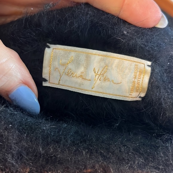 Vintage Sweater Retro 1980’s Faux Fur Metallic Sequins Ferran-Miesse - Picture 8 of 8